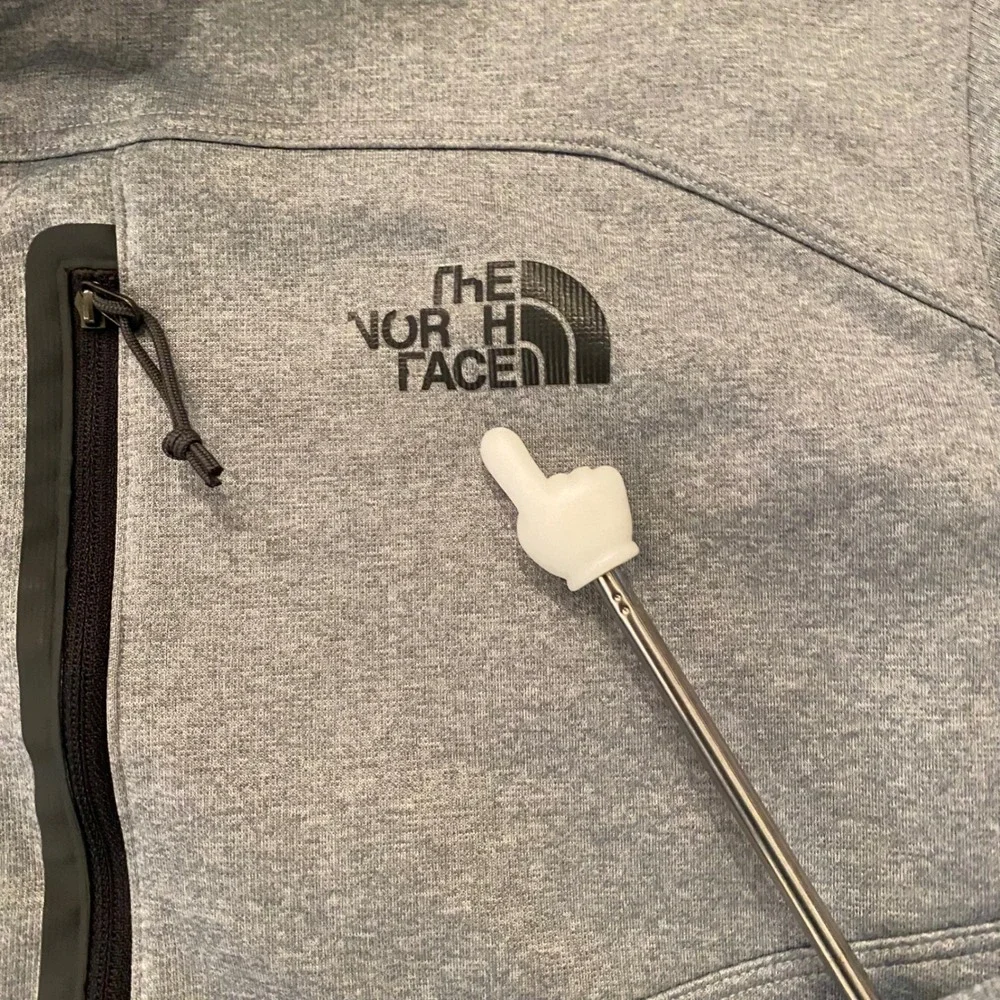 The North Face Mens XL Quarter Zip Pullover Grey Heather Active Fleece Jacket